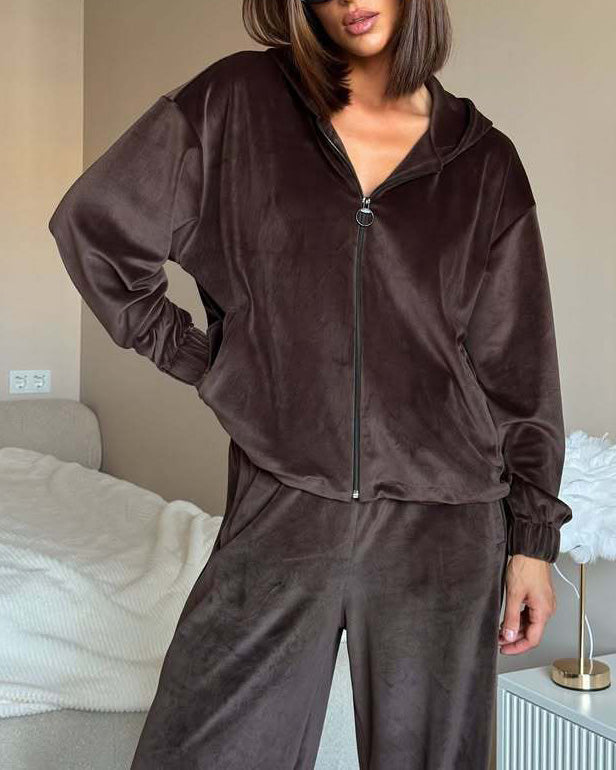 Cookie Dough Hooded and Pants Two-Piece Set