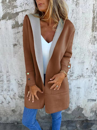 Parisian Boulevard color-block hooded sweater