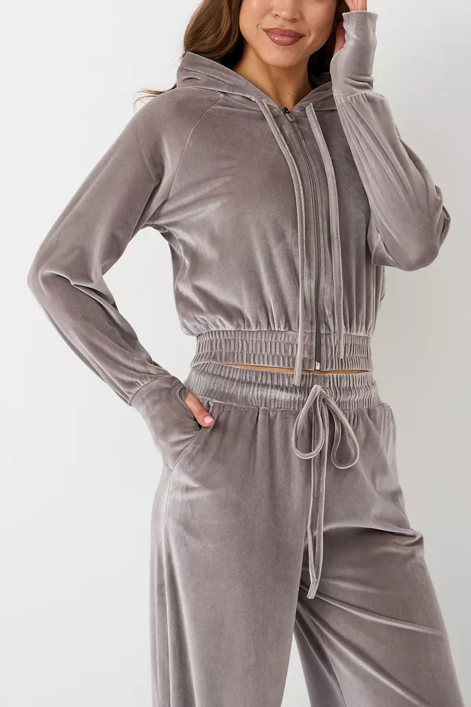 Street Minimalism Fleece hooded sweatshirt and sweatpants two-piece set