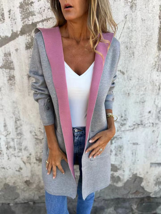 Parisian Boulevard color-block hooded sweater