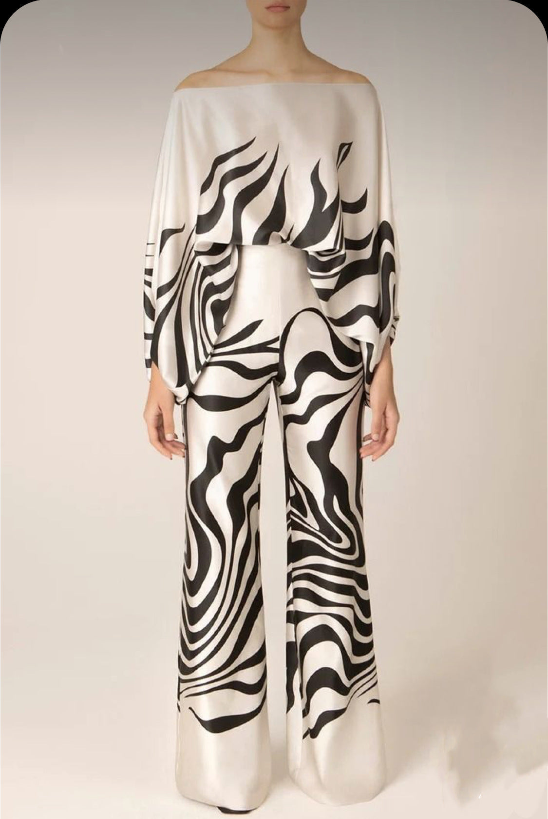 Multicolor Off-Shoulder Tie-Dye Jumpsuit with Wide Legs for Women - Rachele