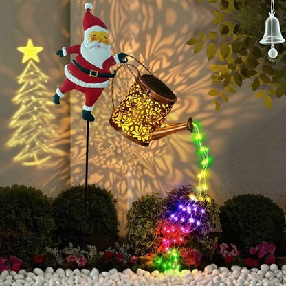 🎁🎅Weihnachts-Sonderverkauf – 50 % Rabatt💝Solare Santa-Gießkanne-Laterne🎄