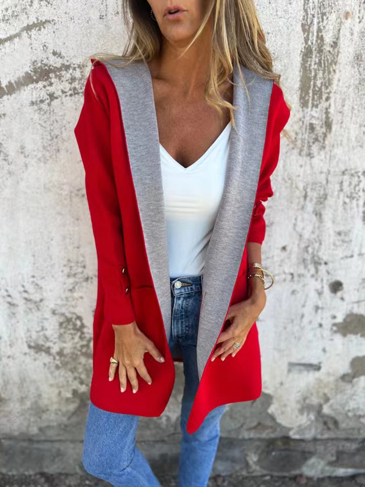 Parisian Boulevard color-block hooded sweater