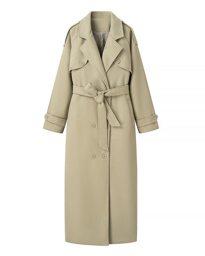 Norwegian Fjord Long woolen trench coat