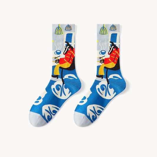 Lässige Kreative Socken Blau