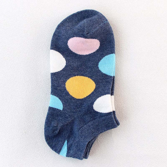 Lässige Gepunktete Socken Blau