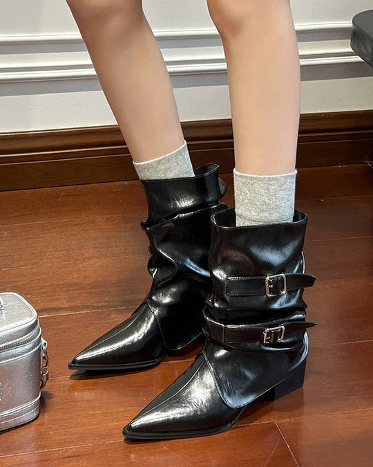 Urban Rider Retro low-heeled mid-calf boots