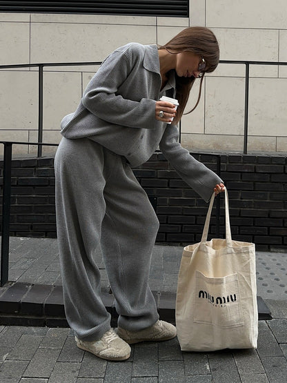 Edinburgh Royal Mile Knitted cardigan and trousers two-piece suit