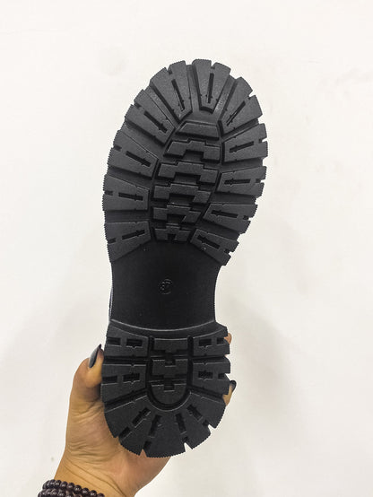 Under the Neon Leopard knitted sock boots