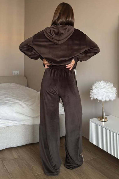 Cookie Dough Hooded and Pants Two-Piece Set