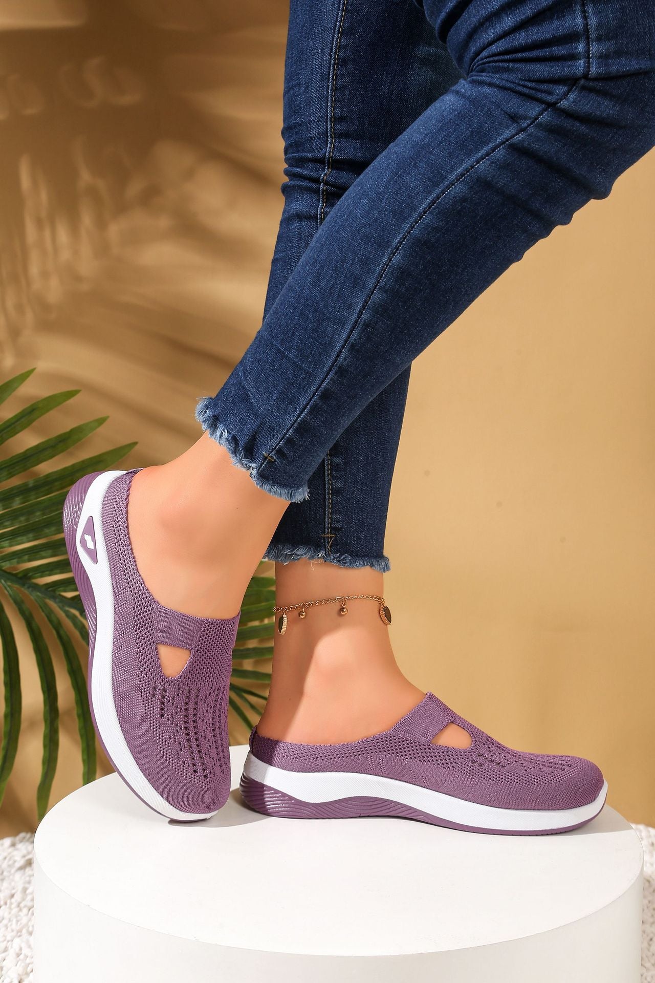 Casual comfort Breathable Knit Slip-on Shoes
