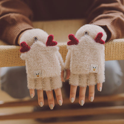 Warme Geweihhandschuhe Beige