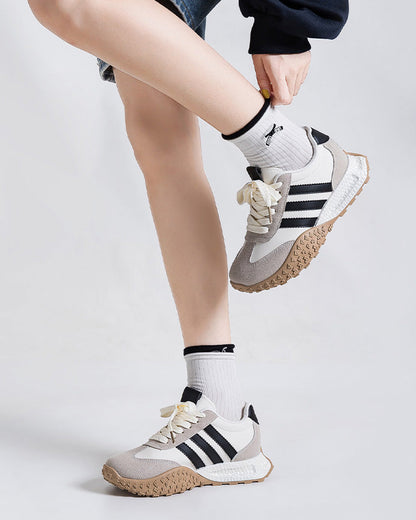 Foam Sole Hidden Wedge  Retro Running Sneakers