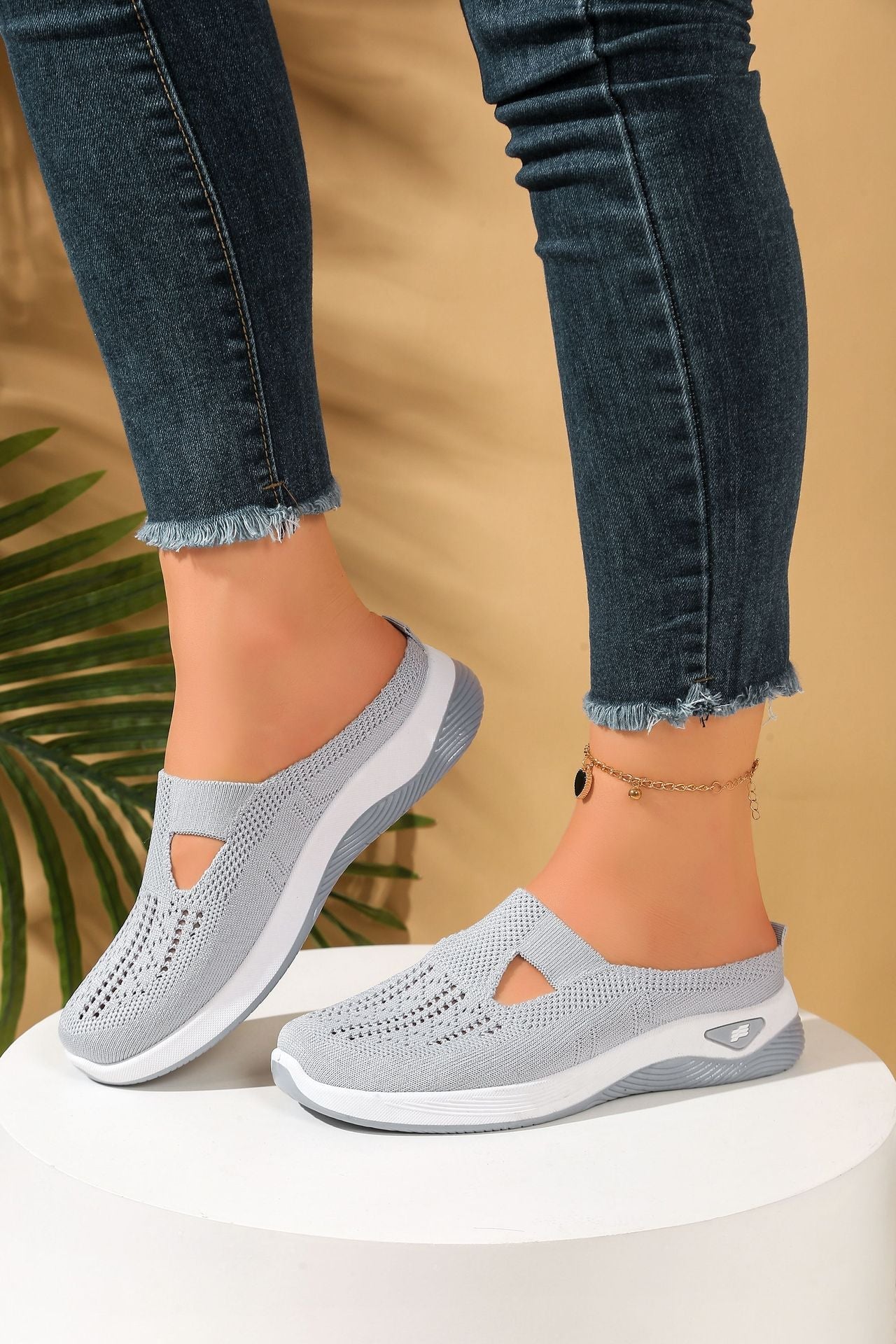 Casual comfort Breathable Knit Slip-on Shoes