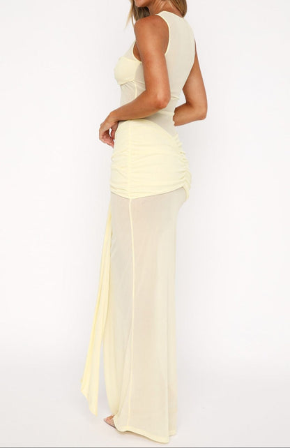 Robe longue Juliana citron