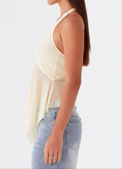 Caterina Mesh-Top – Gelb