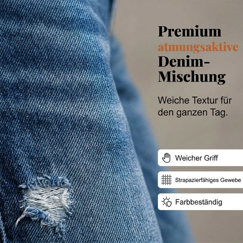 Modische Slim-Fit-Jeans im Used-Look für Damen