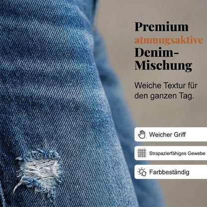 Modische Slim-Fit-Jeans im Used-Look für Damen