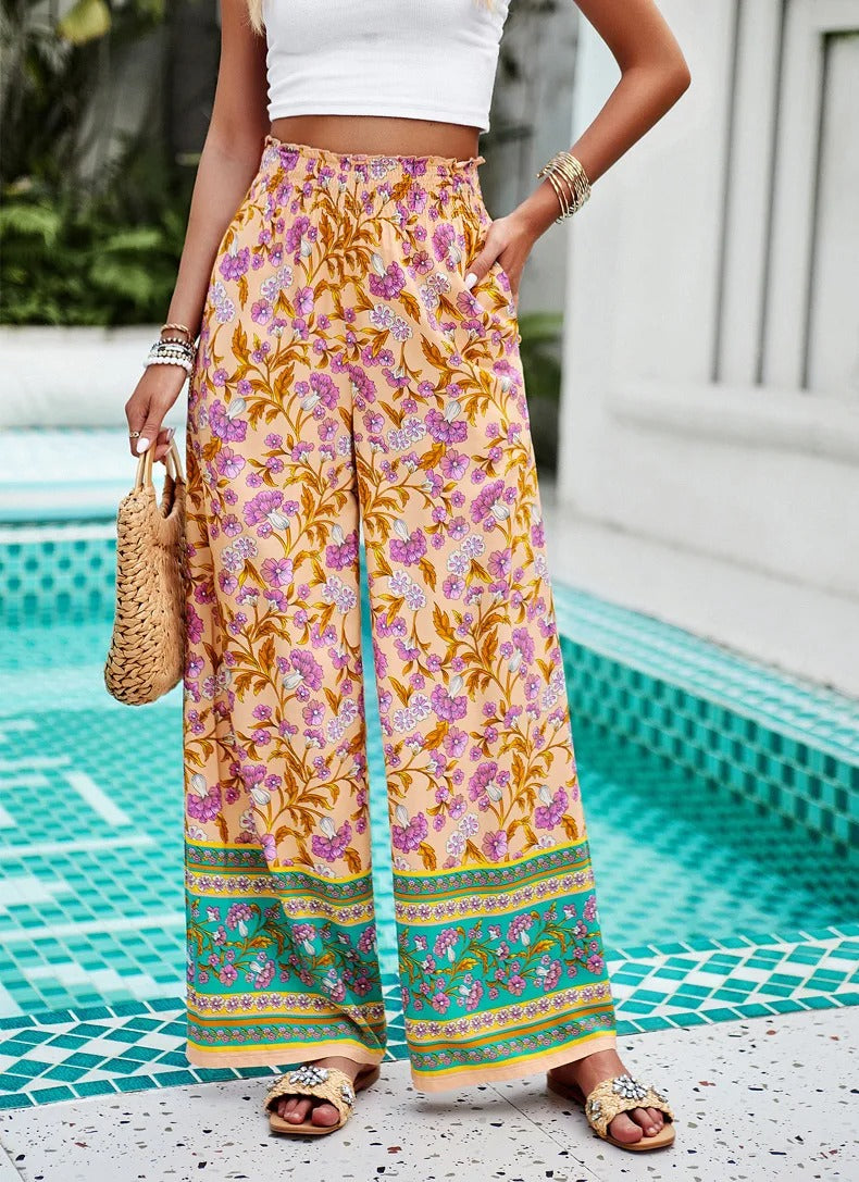 Sofia - Yellow Palazzo Pants