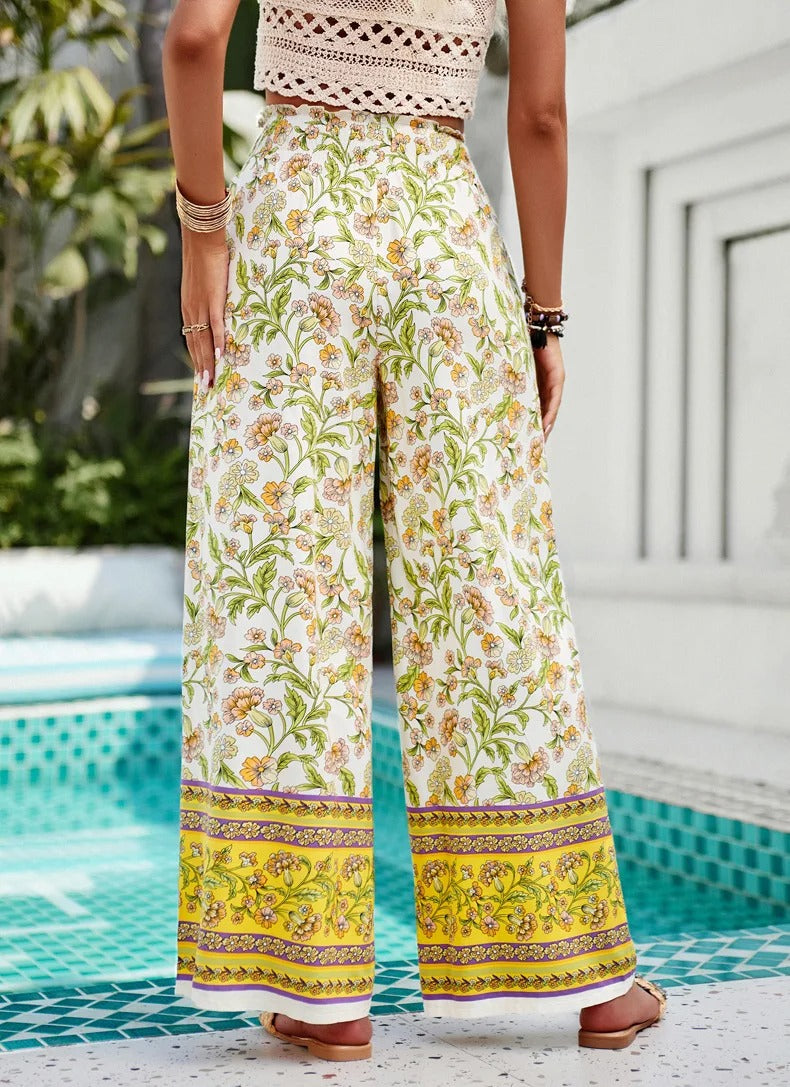 Sofia - Yellow Palazzo Pants