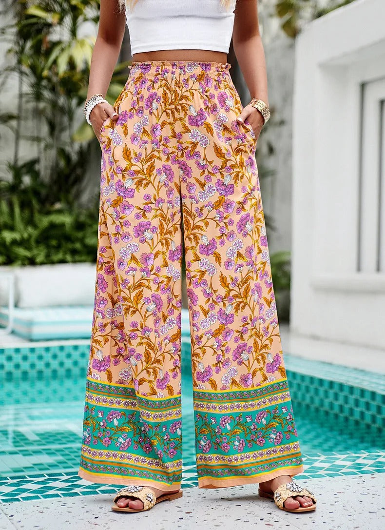 Sofia - Yellow Palazzo Pants