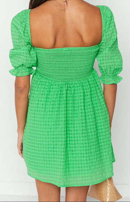 Fella Grünes Babydoll MiniKleid