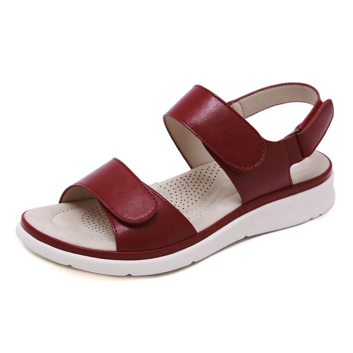 Elegant Red Orthopedic Women's Sandals - Martina