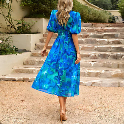 Blue floral dress – Lara