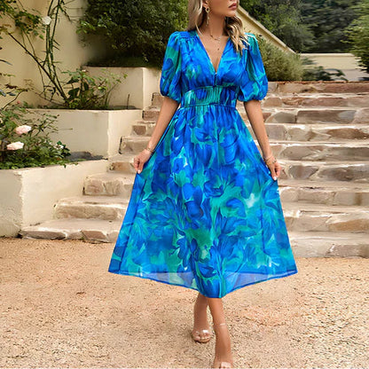 Blue floral dress – Lara