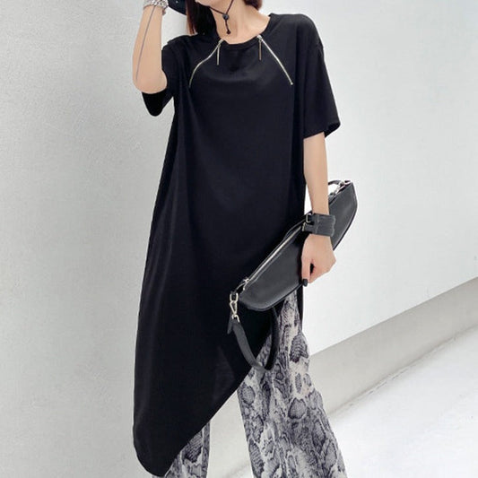 Rundhalsausschnitt Langes T-shirt