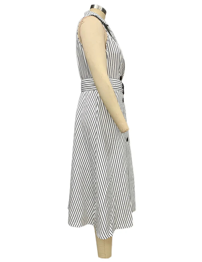 Helena - White striped dress