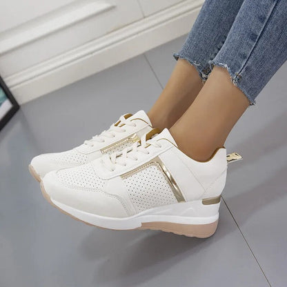 Elegant white women's sneakers - Bianca