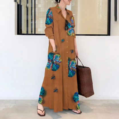 Brown Maxi Dress - Nora