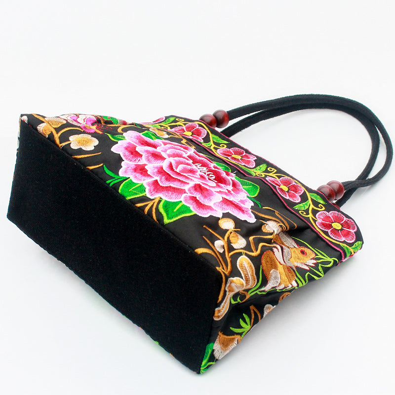 Vintage Blumen Bestickte Tasche