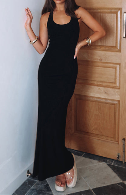 Abril Maxikleid Schwarz