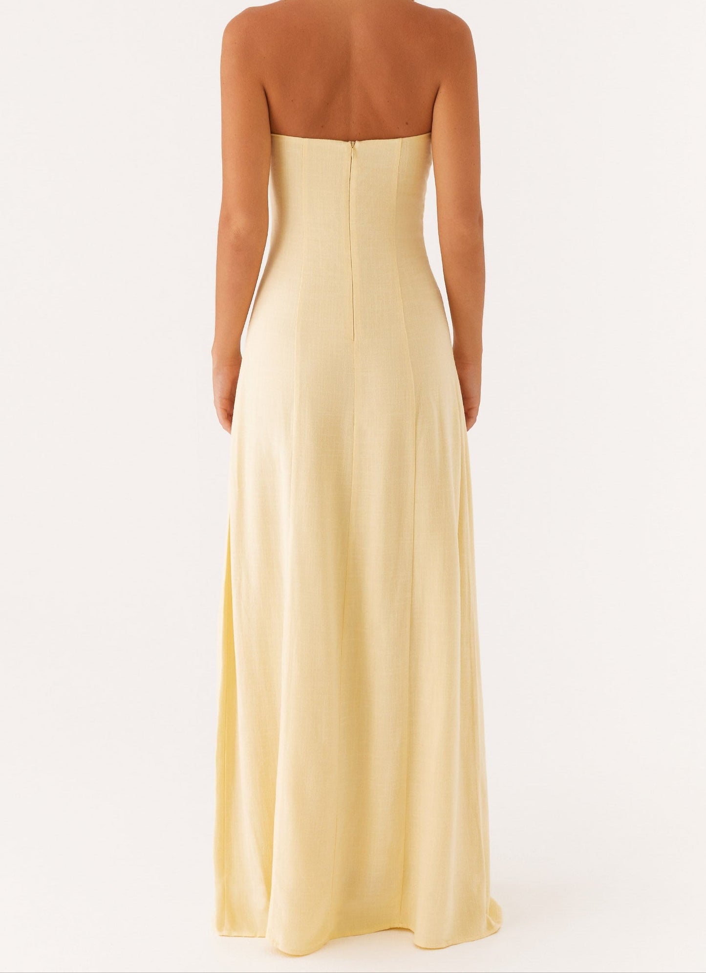 Robe longue en lin Jaquetta – jaune