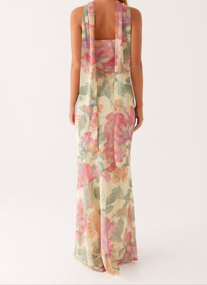 Luciella Maxi Dress - Yellow Peony