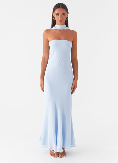 Robe longue « Po Under The Pagoda » - Bleu
