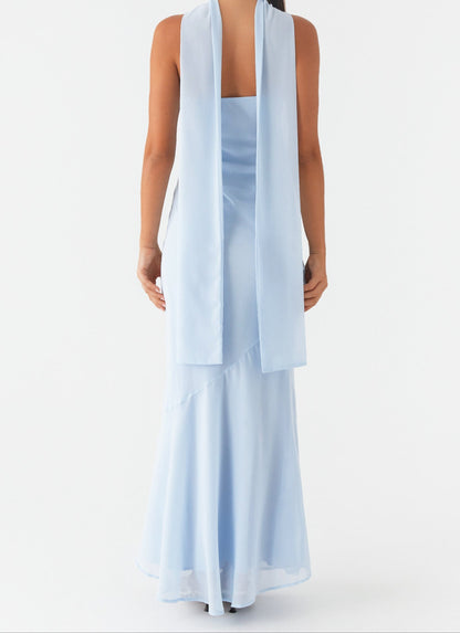 Robe longue « Po Under The Pagoda » - Bleu