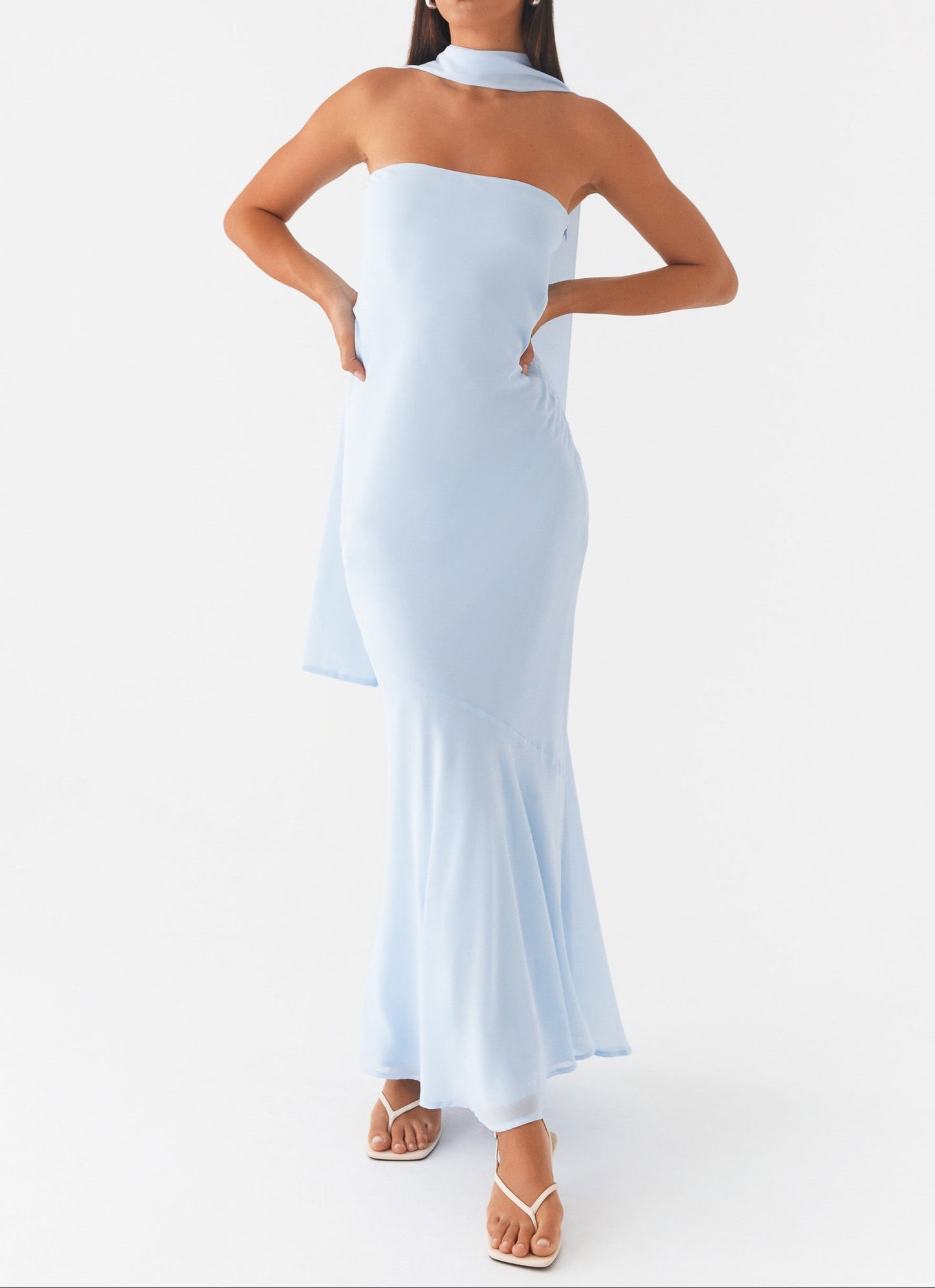 Robe longue « Po Under The Pagoda » - Bleu
