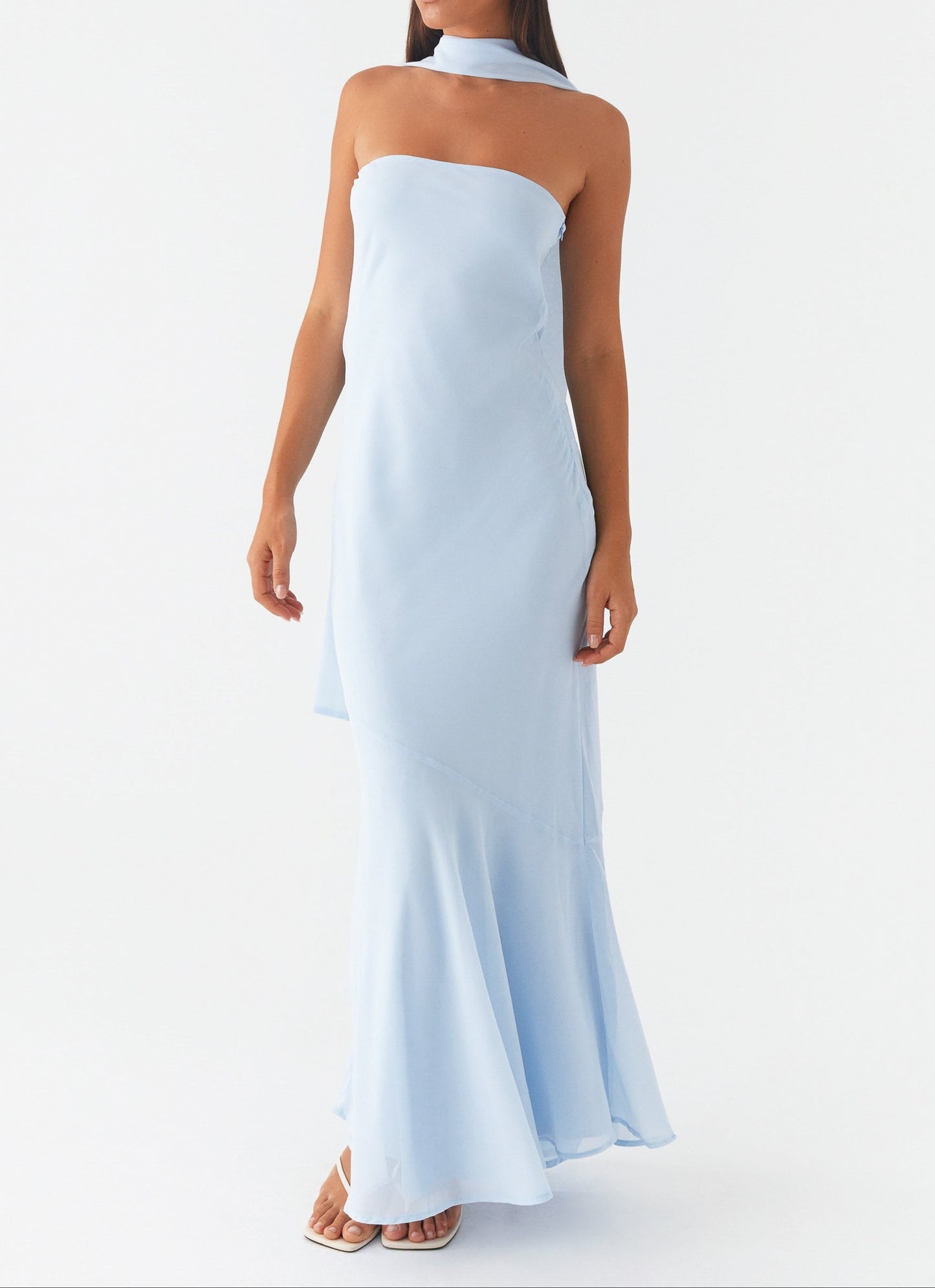 Robe longue « Po Under The Pagoda » - Bleu