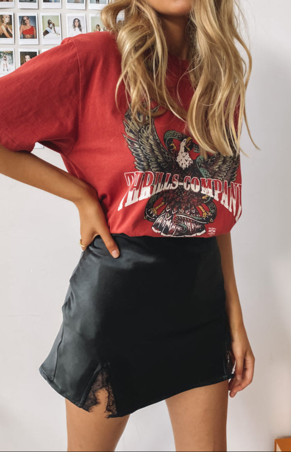 Cristina Spitzen Minirock Schwarz