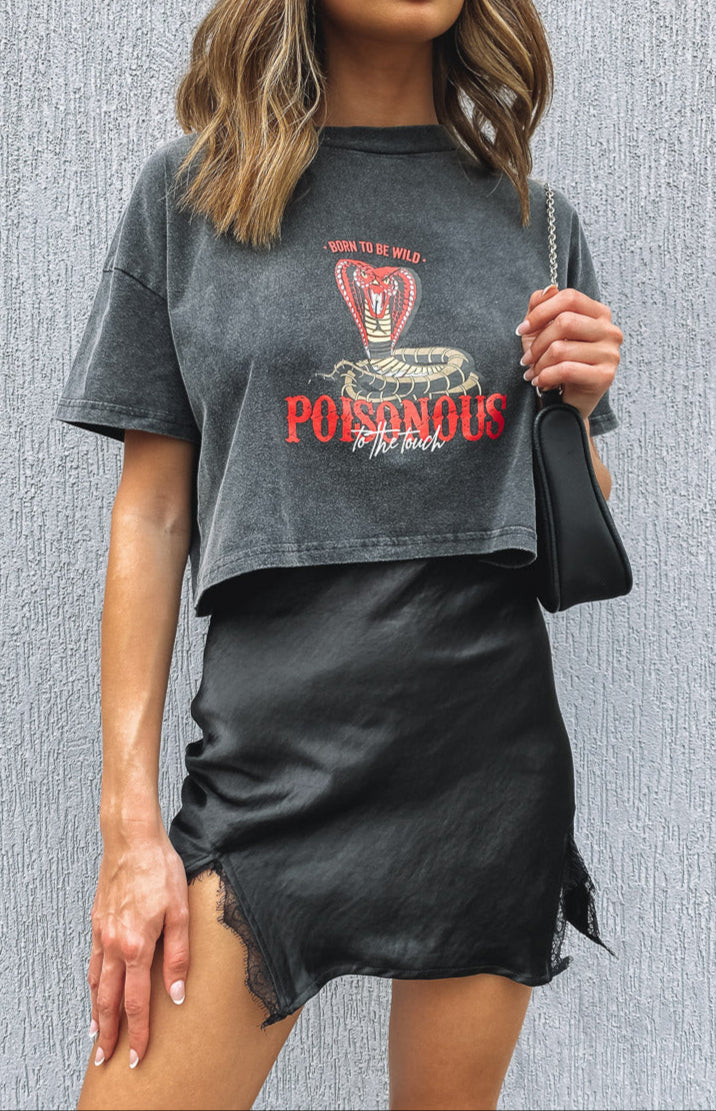 Cristina Spitzen Minirock Schwarz