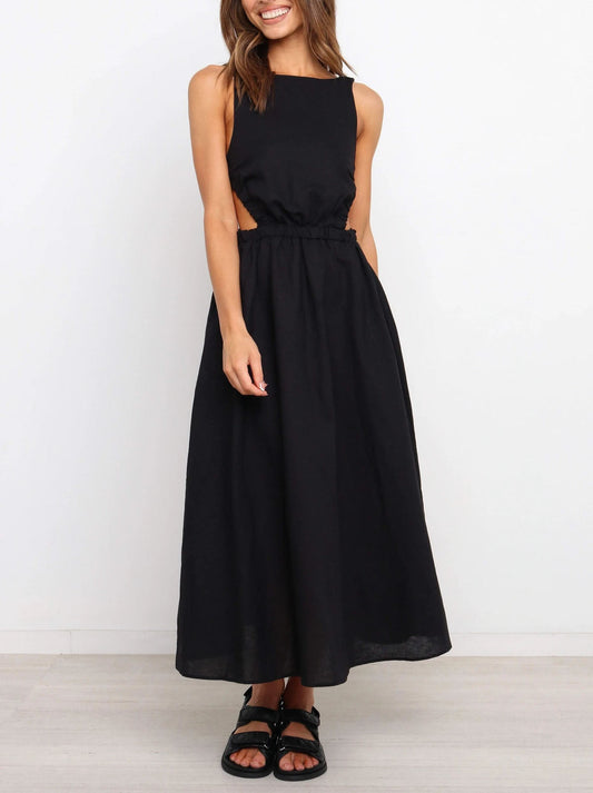 Black maxi dress with cutouts - Emilia