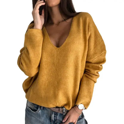 Beige V-neck shirt - Julia