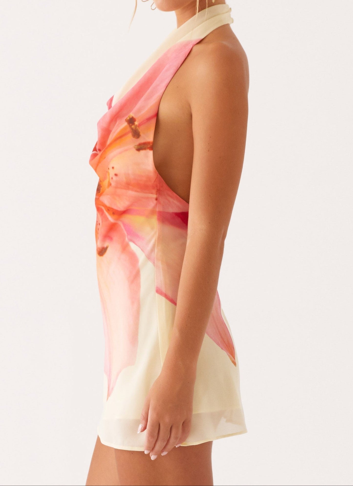 Celinka Minikleid – Gelb mit Blumenmuster