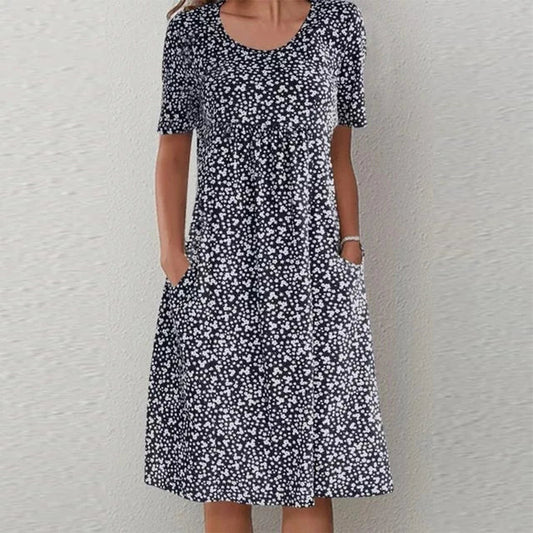 Black floral dress - Anna