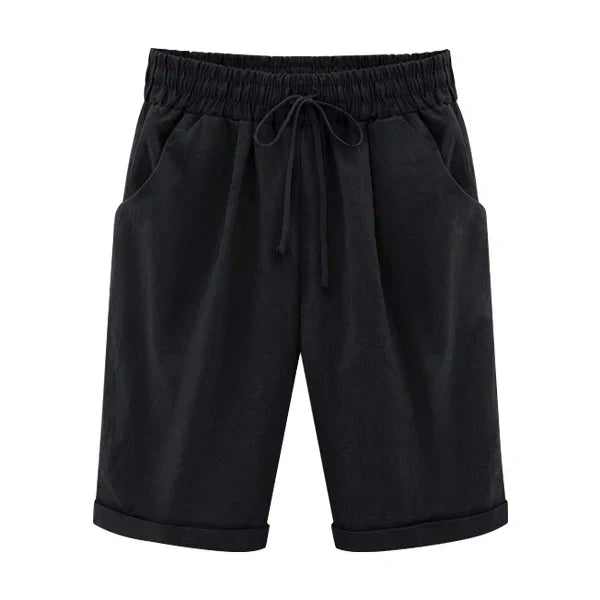 Black cotton shorts - Lena