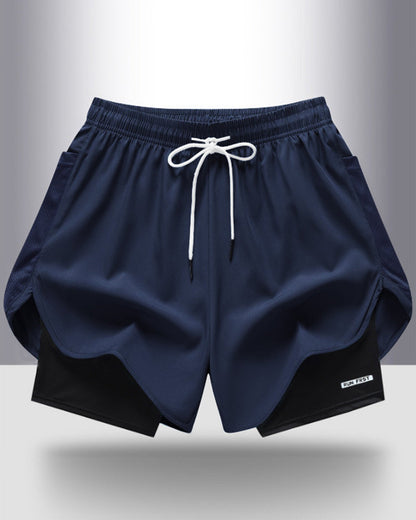 Shorts Atmungsaktiv Schnell Trocknend Doppellagig