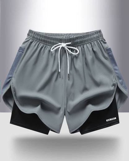 Shorts Atmungsaktiv Schnell Trocknend Doppellagig